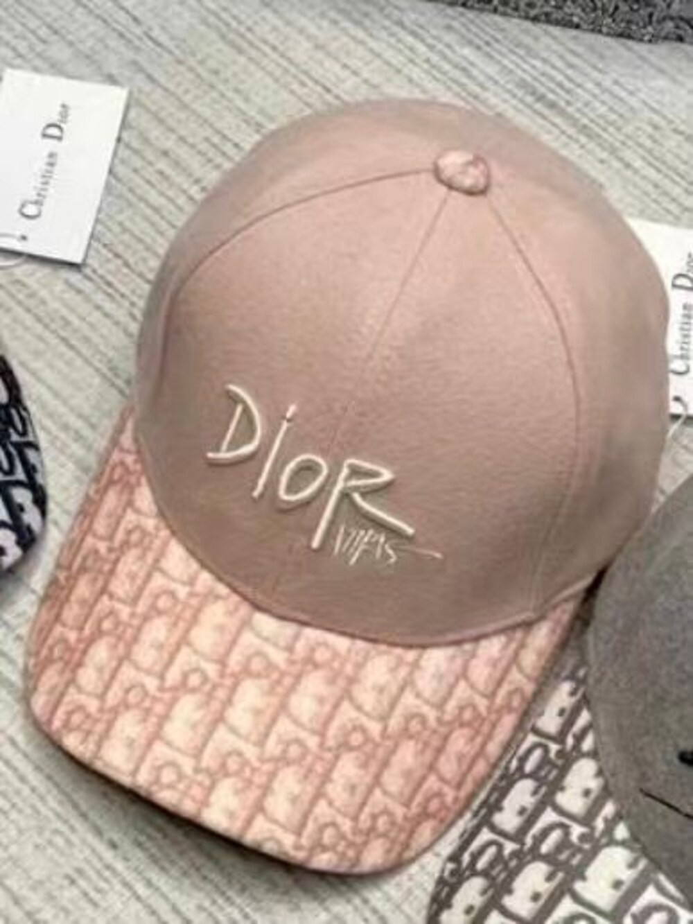 Dior Oblique Logo Cotton Baseball Cap - Picture 1 of 3